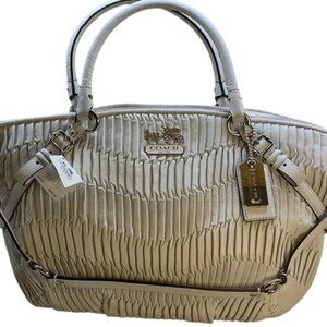 Coach White Leather Handbag NWT